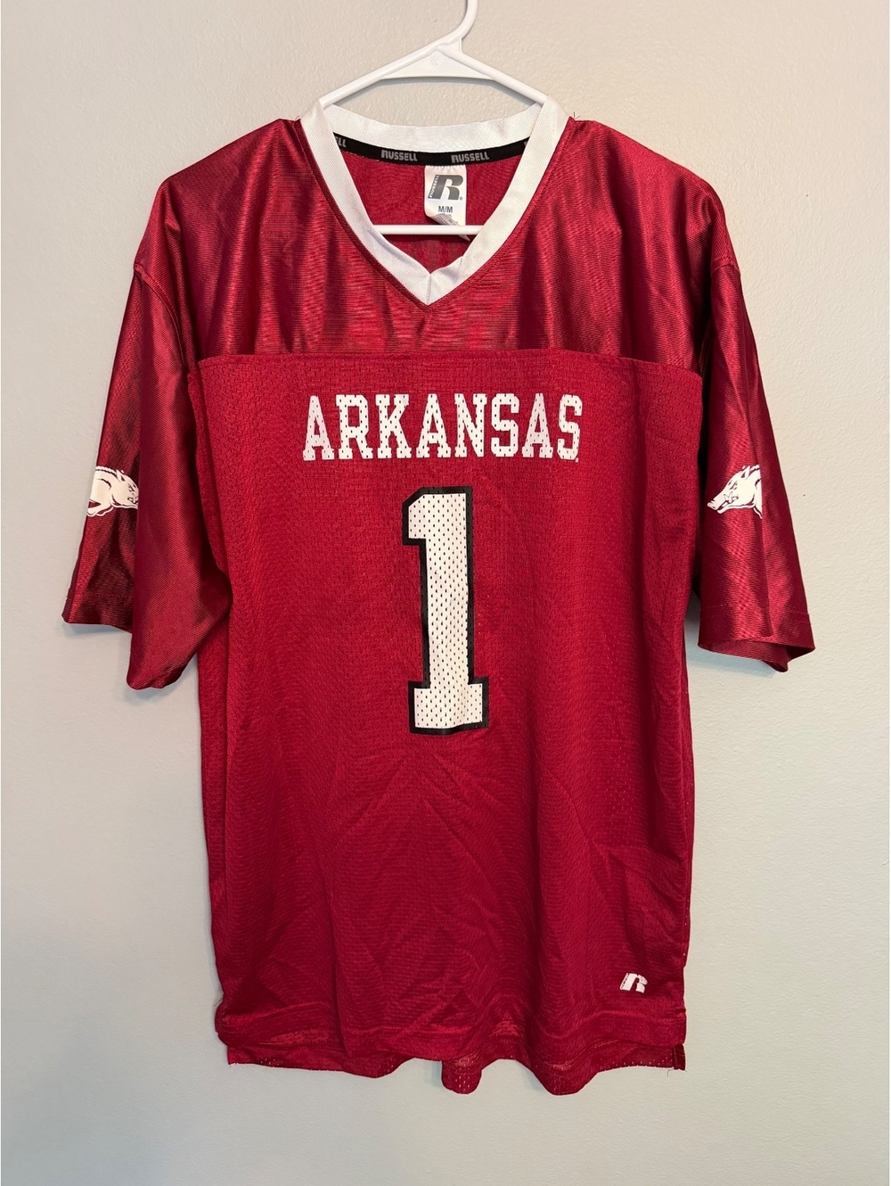 Arkansas Razorback Mesh Football Jersey Men’s Medium